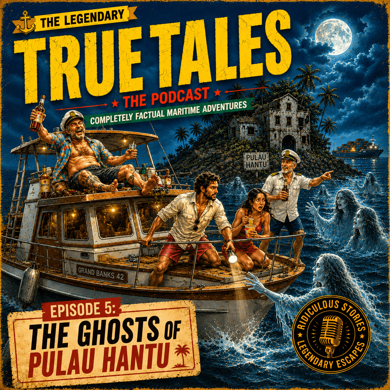 Episode 5: Pulau Hantu — It was a full moon near Pulau Hantu, and the locals were exceptionally clear that we should not anchor here.