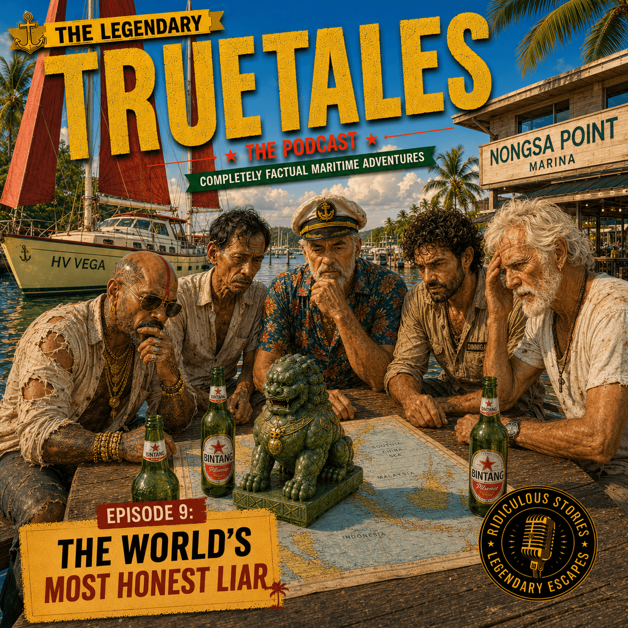 Episode 9: The World's Most Honest Liar — At Nongsa Point Marina, Cap'n Davo met a man who claimed to have never told a lie in his life. This was the first lie.
